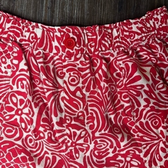 LOFT Red and White High Waist Shorts - Picture 2 of 11